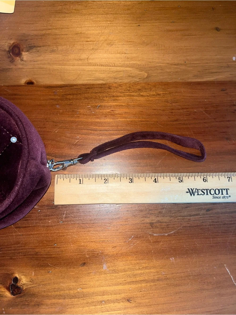 Quilted Velvet Wristlet Make Up Case Clutch in Plum